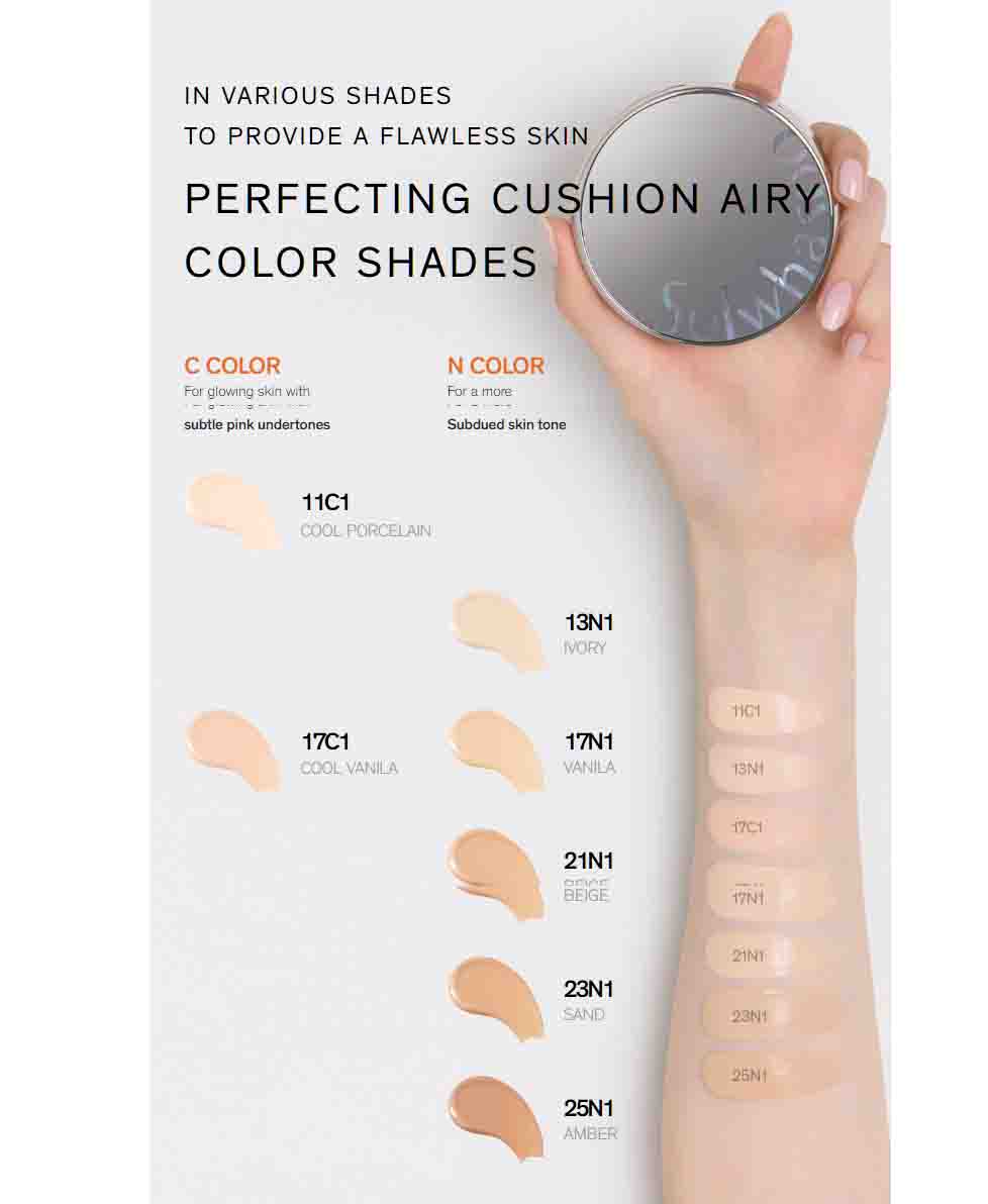 Sulwhasoo Perfecting Cushion Airy SPF50+/PA+++ 15g x 2 (7 colos)