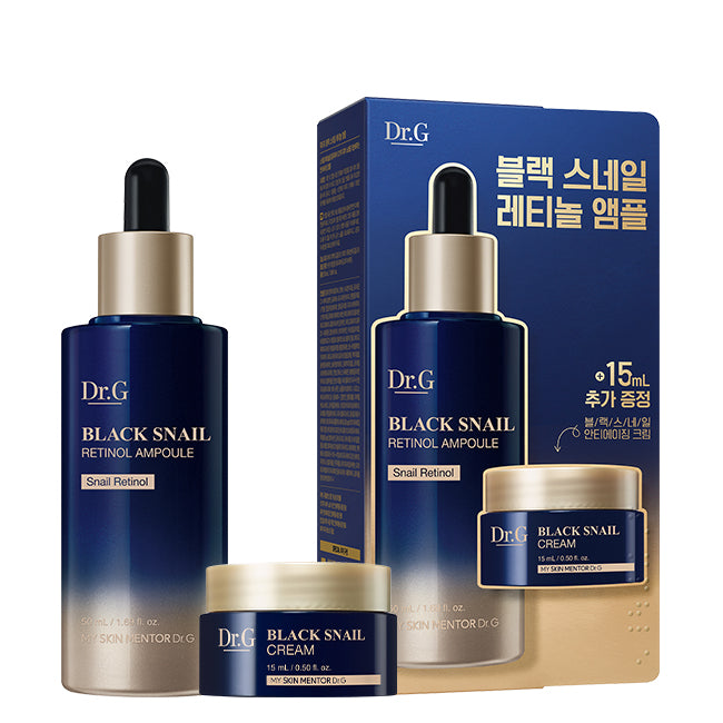 Dr.G Black Snail Retinol Ampoule Special Set - Ampoule 50mL+ Cream 15mL