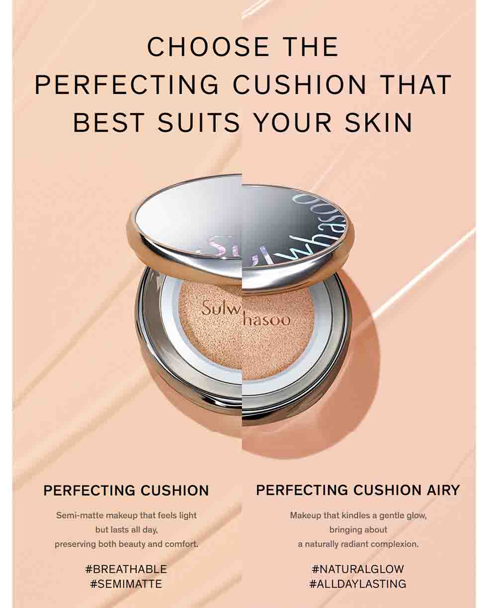 Sulwhasoo Perfecting Cushion Airy SPF50+/PA+++ 15g x 2 (7 colos)