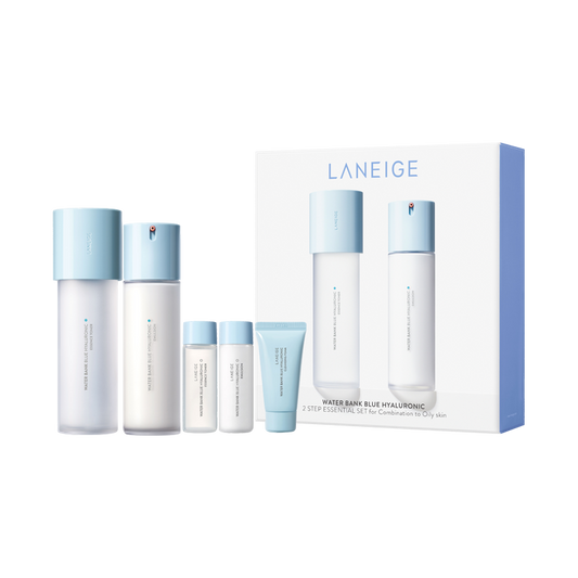 LANEIGE Water Bank Blue Hyaluronic 2 Step Essential Set for Combination to Oily skin 160mL + 120mL