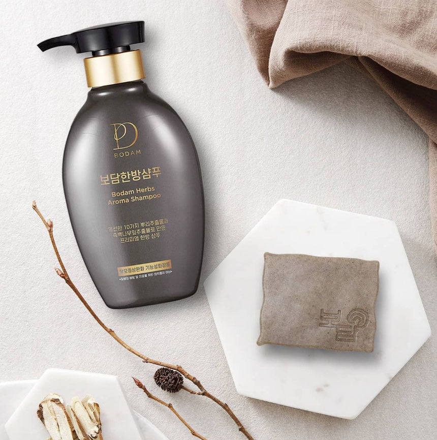 BODAM Herbs Aroma Shampoo & Medicinal Herbs Soap Set