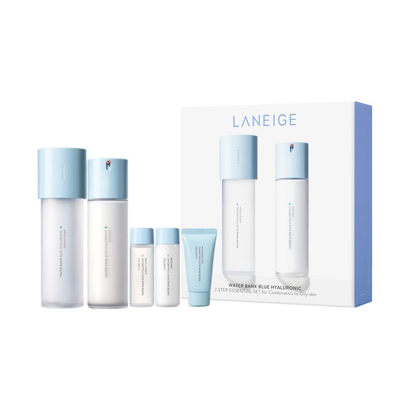 LANEIGE Water Bank Blue Hyaluronic 2 Step Essential Set for Combination to Oily skin 160mL + 120mL