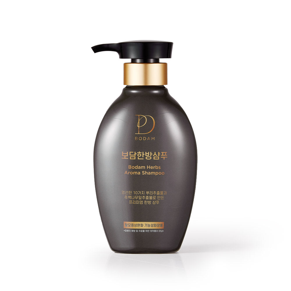 BODAM Herbs Aroma Shampoo Set, All natural ingredients Korean Herbal non-irritating, weakly acidic pH 5.5 hair loss relief functional shampoo
